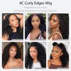 Qmaple 4C Edges Kinky Curly Lace Front Wigs Human Hair