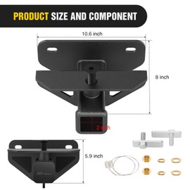 Nilight 2 Inch Rear Trailer Hitch Receiver Class 3 Tow Towing Hitch & Cover Kit, Fits for 2003-2018 Dodge Ram 1500 & 2003-2013 Ram 2500/3500, Tow Combo (Hitch Cover Included)