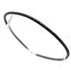 Silver One on Stingray Leather Sparkling Leather Choker, Black, Silver