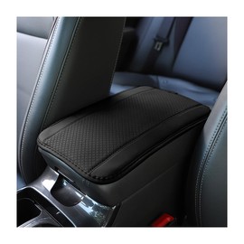 Osilly Armrest Pad for Car, PU Leather Auto Center Console Cushion Mat, Four Seasons Automotive Armrest Seat Box Cover, Universal Vehicle Interior Accessories for SUV, Truck, Van (Black)