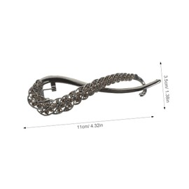 SAFIGLE 3Pcs Rhinestone Metal Hair Clips for Women Twisted French Hairpins Elegant Hair Accessories for Weddings and Birthdays Hair Clips with Strong Grip