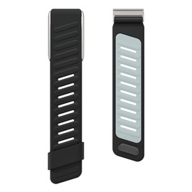 Fitcent Super Soft Silicone Band SportFlex Replacement Wristband Compatible with WHOOP 5.0 Fitness Tracker (Black)