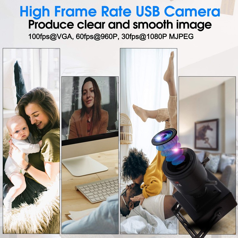 Svpro Manual Zoom USB Camera 2.8-12 mm Varifocus Lens 1080P
