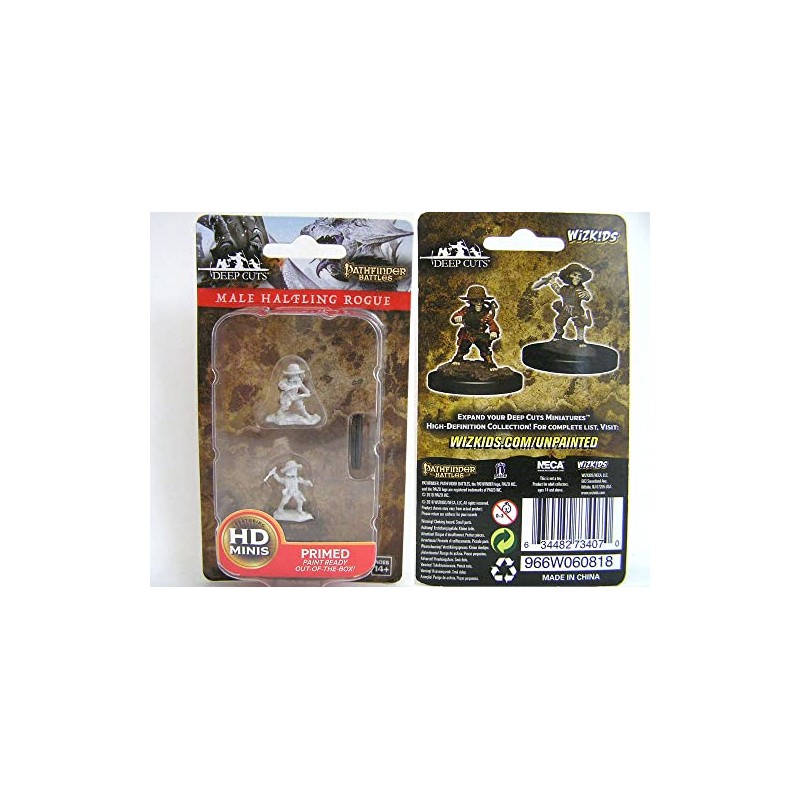 Pathfinder Battles Deep Cuts: Male Halfling Rogue | Unpainted Miniature