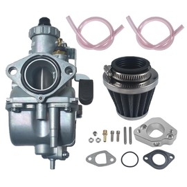 VM22 Racing Performance 212cc Carburetor Kit Replacement for Predator 212cc 224cc 196cc Engine for Coleman CT200U BT200X KT196 for Baja Warrior MB200 Mini Bike Go Kart Parts(Silver)