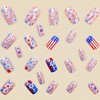 Matte Independence Day Press on Nails Medium Square Fake Nails