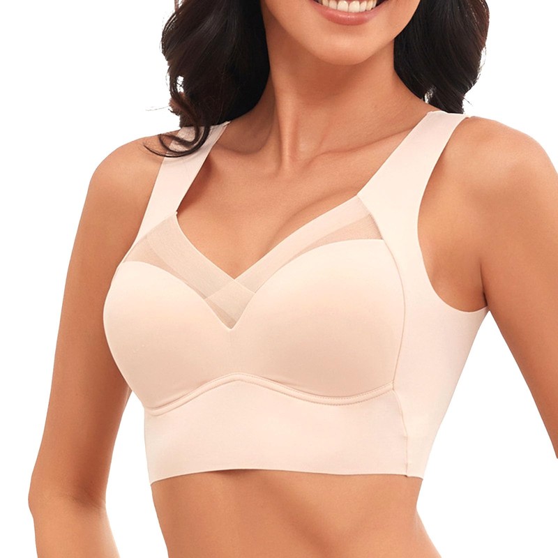 SSKHE Posture Correction Back Bra Women's Comfy Seamless Push-Up Posture