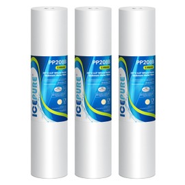 ICEPURE 5 Micron 20" x 4.5" Whole House Sediment Water Filter Cartridge Replacement for FPMB5-20, SP-DD-5005-20BB, FP25B, AP810-2, 155358-43, SDC-45-2005, 2PP20BB1M, P5-20, 3 Pack
