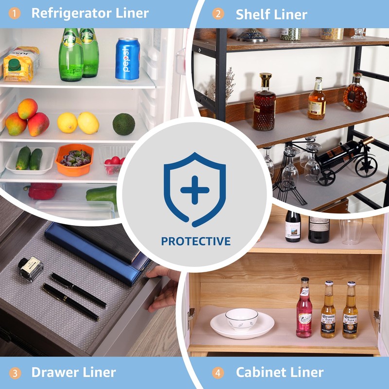 Pantry Shelf Liners for Wire Shelving: 11.5 Inch Wide Thick