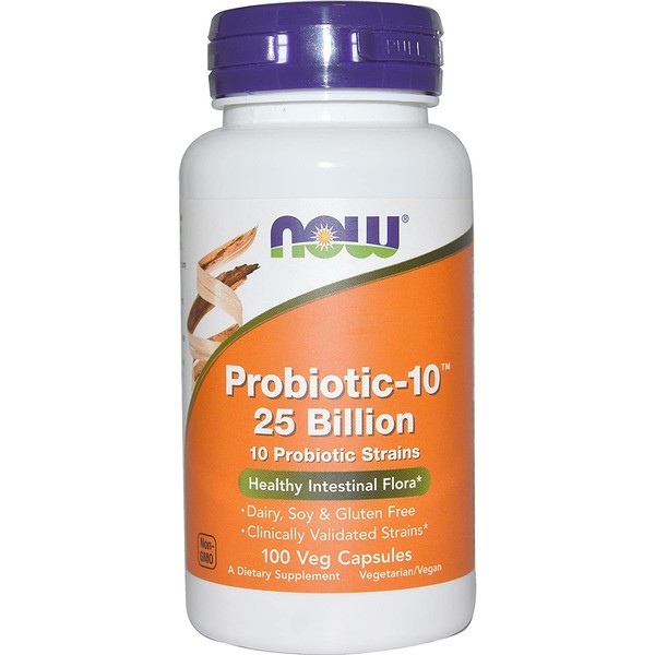 Now Foods Probiotic-10 25 Billion, 100 Count (Pack of 2)