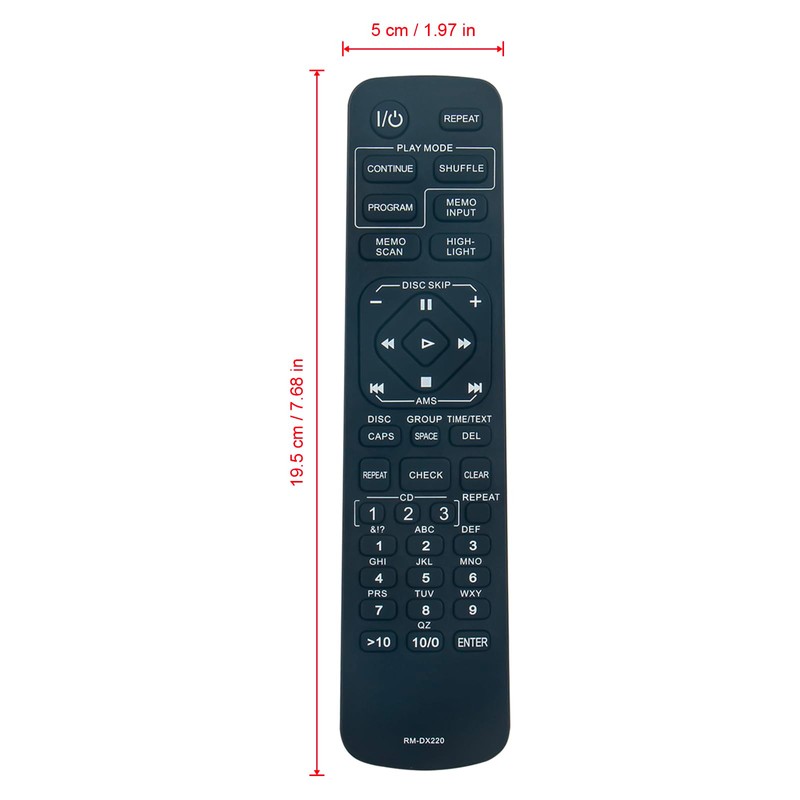 RM-DX220 Replace Remote Control Compatible with Sony Disc CD Changer