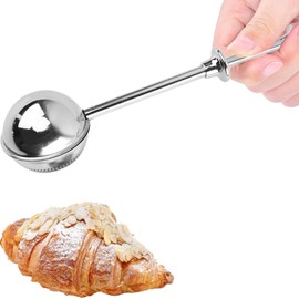 Flour Sifter for Baking, Powdered Sugar Shaker Duster, Stainless Steel One-hand Operated Flour Duster, Dusting Wand Sprinkler Dispenser for Sugar Tea Spices Strainers