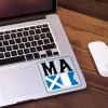 RetroPlanet Vinyl Sticker; Massachusetts Nautical Flag State Abbreviation Die Cut