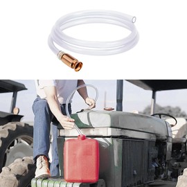 QZTYTY Gas Siphon Hose Pump, Gasoline Fuel Transfer Pump, Gasoline Fuel Transfer Pump, 1/2'' Copper Valve 6FT Syphon Hose for Gasoline Fuel Water Transfer (1.8m)