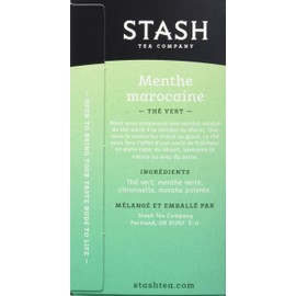 Stash Tea Moroccan Mint Green Tea - Caffeinated, Non-GMO Project Verified Premium Tea with No Artificial Ingredients, 20 Count (Pack of 6) - 120 Bags Total