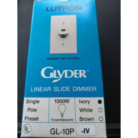 LUTRON IVORY GLYDER LINEAR SLIDE DIMMER GL-10P