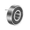 sourcing map 50pcs 695-2RS Deep Groove Ball Bearings 5x13x4mm Chrome
