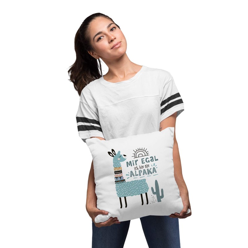 SpecialMe® Cushion Cover Mir egal ich Bin Ein Alpaca –