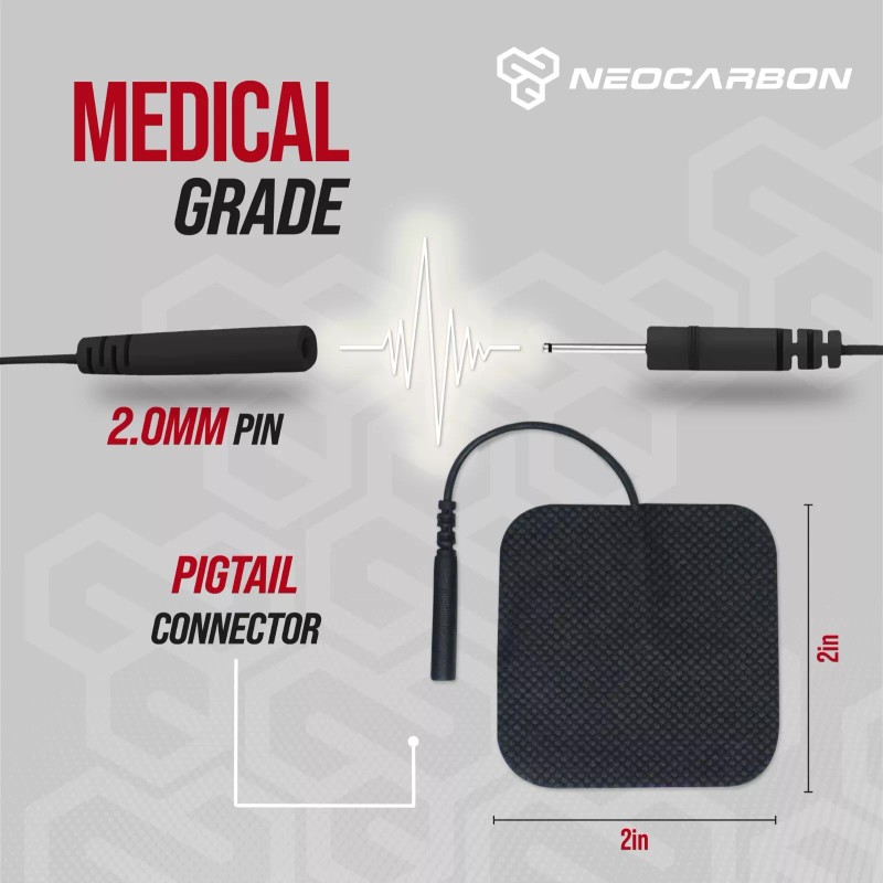 Neocarbon Reusable Electrode Pads for TENS PRO Unit 20 Replacement