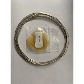Indium .020 - Silver Solder 3% Silver  50 inches Length  Free Packet of FLUX included