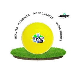 jaspo Synthetic Rubber T-20 Plus Practice Cricket Ball Wind Balls 125-130 GMS for - Indoor Outdoor Street Beach Cricket Yellow