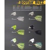 BOOYAH Buzz Buzzbait Bass Fishing Lure, White/Chartreuse Shad, 3/8 oz