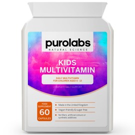 Kids Vitamins - Multivitamin for Kids with Calcium, Zinc, Iron, Vitamin C, B12, D3 and More - Packed with 14 Essential Nutrients Your Child Needs to Thrive - 60 Capsules - by Purolabs