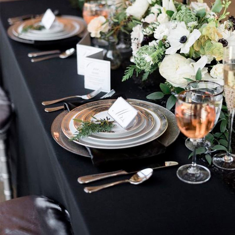 Dololoo Stretchable Tablecloths 6ft for Rectangle Tables with Open Back,