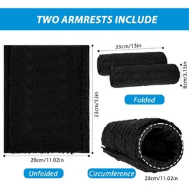HASTHIP 2 Piezas Almohadillas para reposabrazos de Silla Acolchado Suave para Cubierta de reposabrazos Acolchado Universal cojín de Soporte cómodo Accesorios para Silla de Oficina