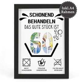 60th Birthday Money Gift, Gifts for 60th Birthday Man/Woman, Gift 60th Birthday, Gentle Treat 60, Funny Gift Ideas for 60, Gifts for Friends, Family, Picture Frame, DIN A4