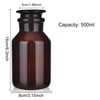 Kestun Glass Bottle,Lab Wide Mouth Reagent Bottle,Amber Glass Reagent Bottle,500ml