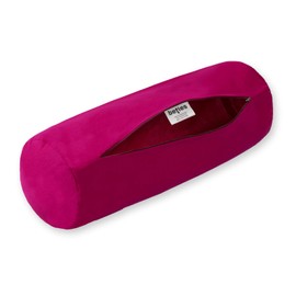 beties Basic Bolster Cover Approx. 15 x 40 cm Cushion Cover 100% Cotton in Various Plain Colours (Pink)