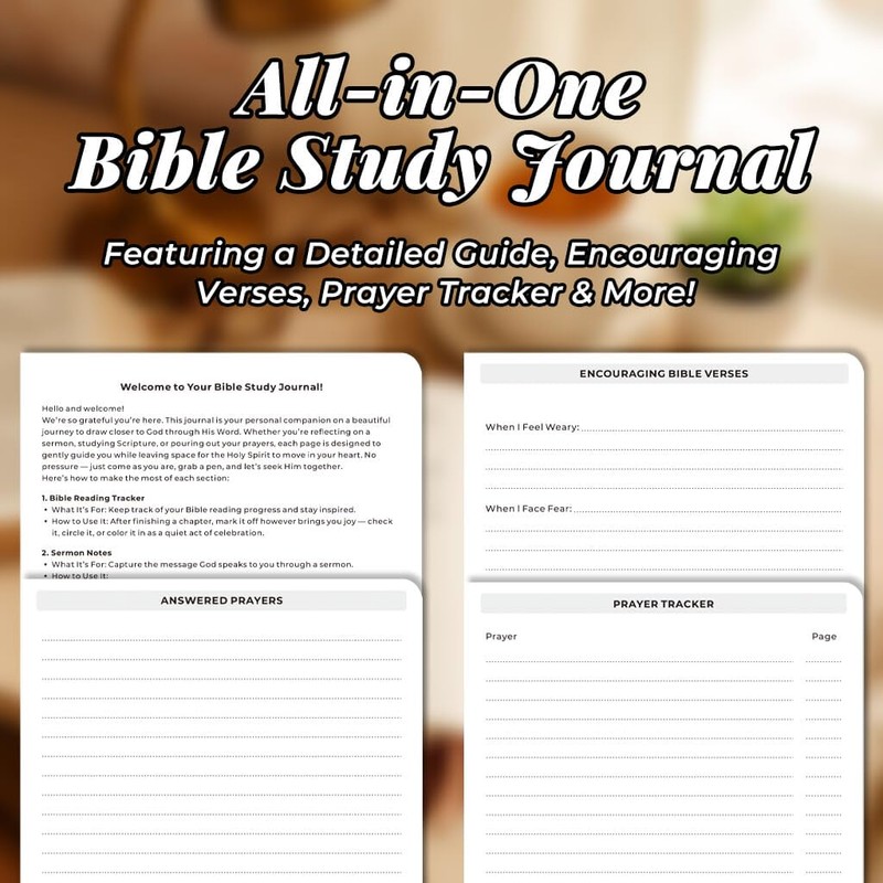 Bible Study Journal for Women – Guided Christian Notebook with