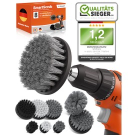 SIMPLES SIMPLES Brstenaufsatz Akkuschrauber [8er Set] - 3 H?rtegrade: Weich, Mittel, Hart - universell einsetzbar| Brstenaufsatz Bohrmaschine -Felgenbrste Akkuschrauber C Brste Akkuschrauber C Drill Brush