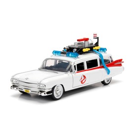 Jada Toys Ghostbuster ECTO-1 1:24 Scale Die-Cast Model Car with Opening Doors, Boot & Bonnet, White