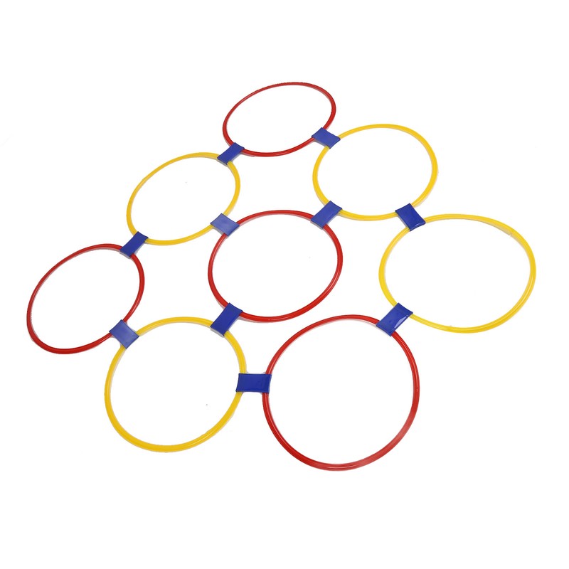 10PCS Kids Exercise Hoops Jumping Hopscotch Game Rings for Sensory