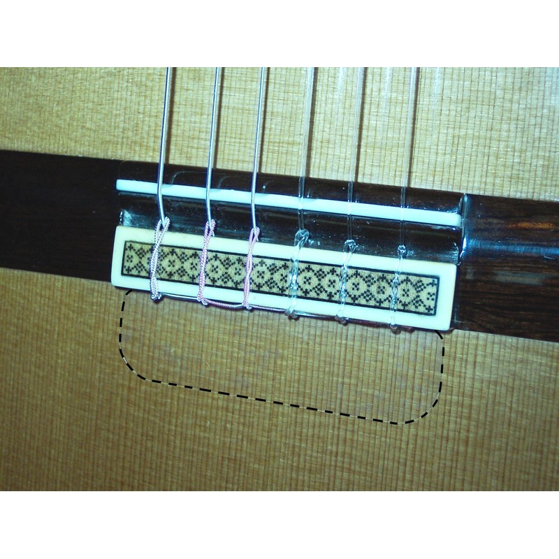 Classical Guitar Soundboard Protectors- Behind Bridge String Tie Guard -3