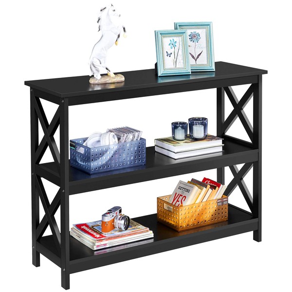 Yaheetech Console Table with Storage Shelves, 3-Tier Entryway Table Sofa