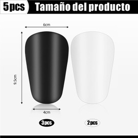 JINHAP 5 Pares de Mini Espinilleras de Fútbol Niño 9.5×6cm, Suave Eva Amortiguadora, Ligeras y Cómodas para Entrenamiento y Partidos, Protección Ideal para Fútbol y Deportes