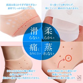 Secret Insole, 1.0 inch (2.6 cm) Insole, Heel, Increases Height, Men's, Women's, Air Cap, Air Insole, Shock Absorption, Raised Sole, 1 Pair Socks, Left and Right Set, Transparent, S&E (Transparent)
