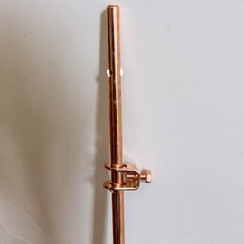 4' Ground Rod - 3/8" Copper Bonded Grounding Rod with Wire Clamp, Earth Rod Great for Electric Fences, Antennas, Satellite Dishes, and other Grounding Needs