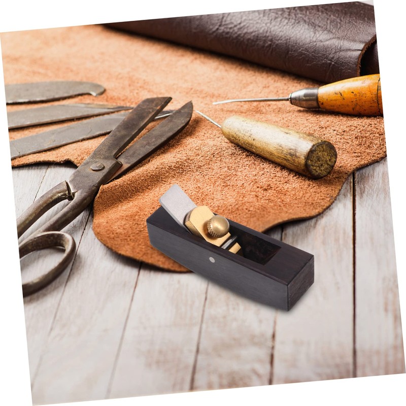 SHINEOFI Ebony Leather Planer Mini Hand Planer for Splitting Crafting
