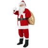 Aotiooy Santa Claus Costume for Men, 10pcs Professional Christmas Santa
