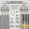 18 Pack Heavy Duty Polished Nickel Curtain Rings with Quieter