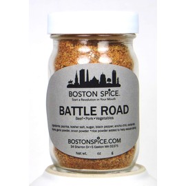 Boston Spice Battle Road HANDMADE Seasoning Steakhouse Blend for Beef Chicken Pork Steak Meat Ribs Prime Rib Roasts Barbecue Smoker BBQ Baked Grilling Grill Turkey Dry Rubs 1/2 Cup of Spice 3oz/87g