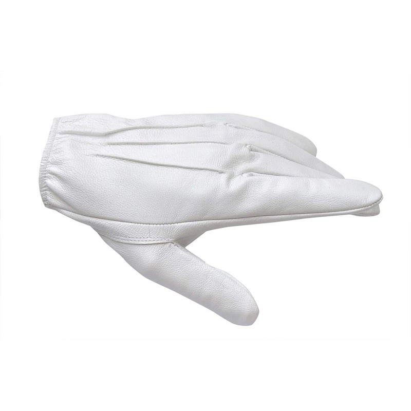 Ergonomic Cut leather driving gloves (Large, White)