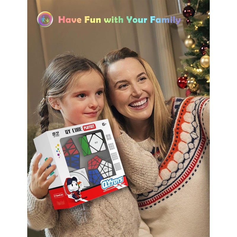 ROXENDA Magic Cube Set Dodecahedron Pyramid Ivy Skewb Speed Cube