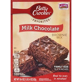Betty Crocker Milk Chocolate Brownie Mix 18.4oz. (Pack of 4 Boxes)