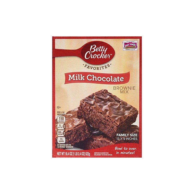 Betty Crocker Milk Chocolate Brownie Mix 18.4oz. (Pack of 4
