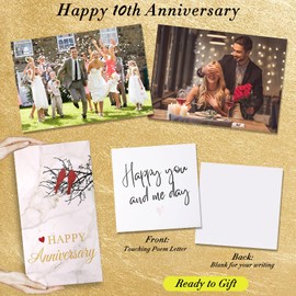 10th Wedding Anniversary Lantern,10th Anniversary Wedding Gifts for Couple Parents Husband Wife，10 Year Tin Anniversary Gifts for Her Him,Unique 10th Anniversary Wedding Gift Ideas